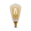 Feit LED Edison Light - ST15 - 3.5 Watt - 200 Lumens | 25W Equal - 2100K - Amber - Filament - Candelabra Base - LED Vintage Lamp