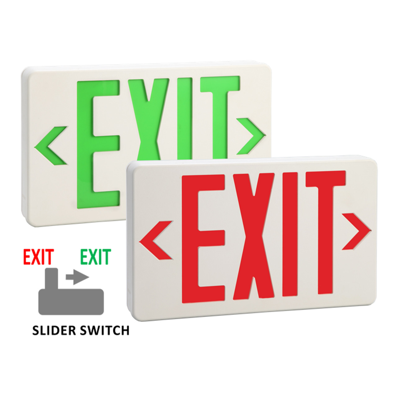 Halco ProLED 97100 EMG-EXE-WH-RG - Red or Green - LED Exit Sign
