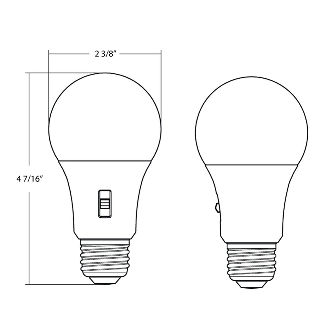RAB A19-8-9CCT-DIM - LED A19 Field Adjustable CCT LED Light Bulb