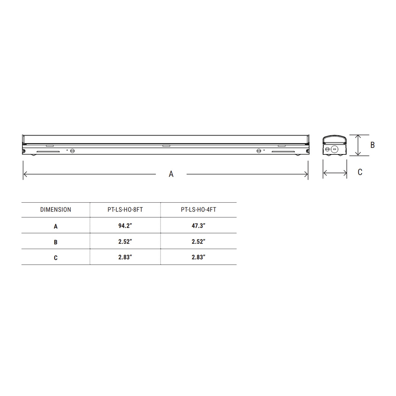 4 ft. LED Strip Light - Power and Color Select - Portor PT-LS-HO