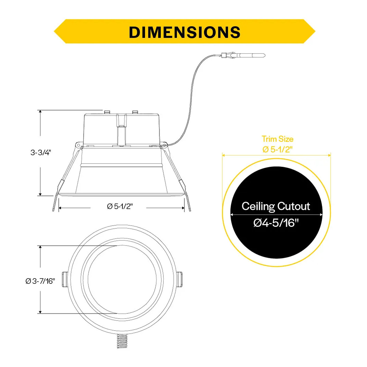 4-inch Commercial Downlight - Halco ProLED 89214 CDL-4-LS-CS-HZWH