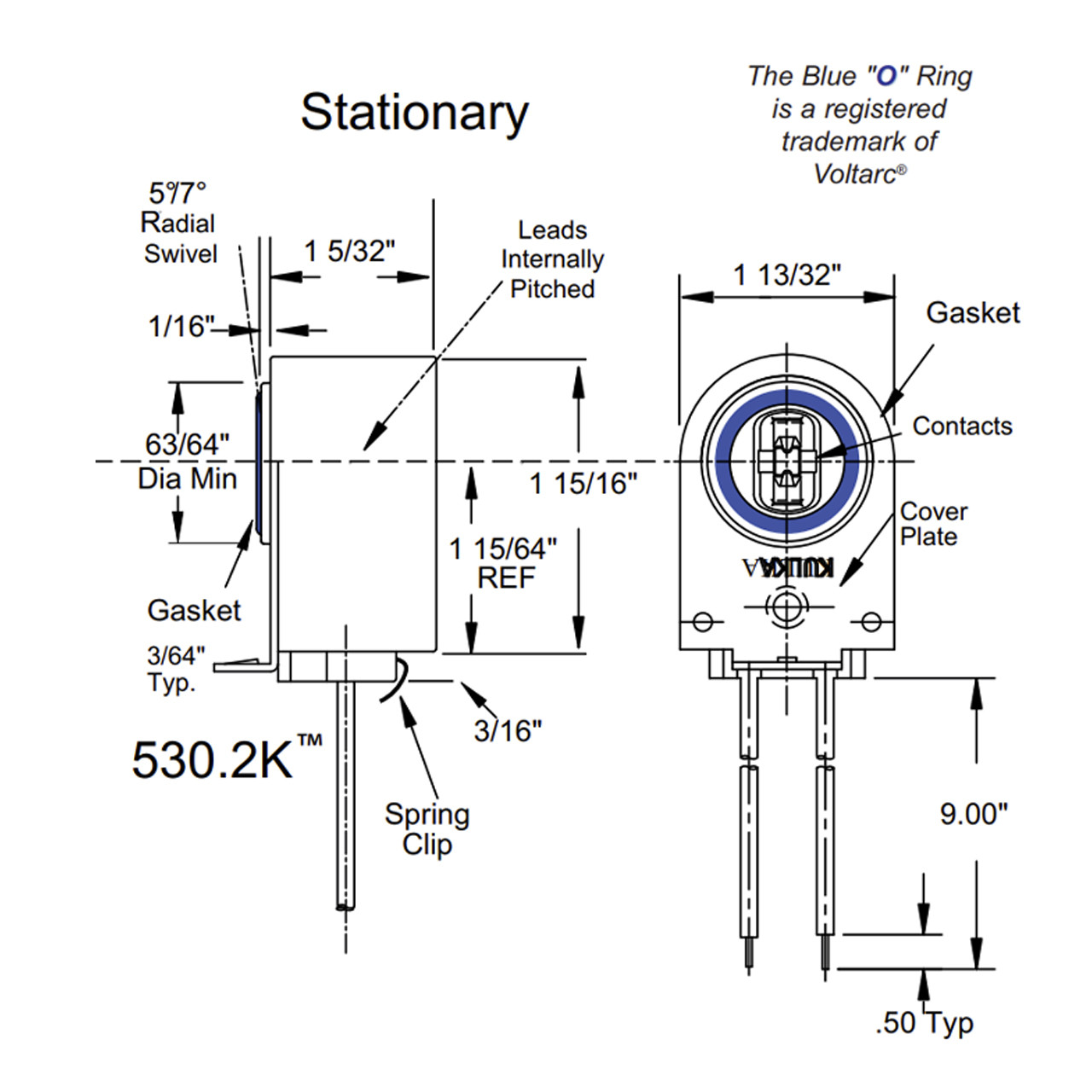 Kulka 530.2K - T8/T12 HO/VHO Double Contact Socket | CityLightsUSA.com