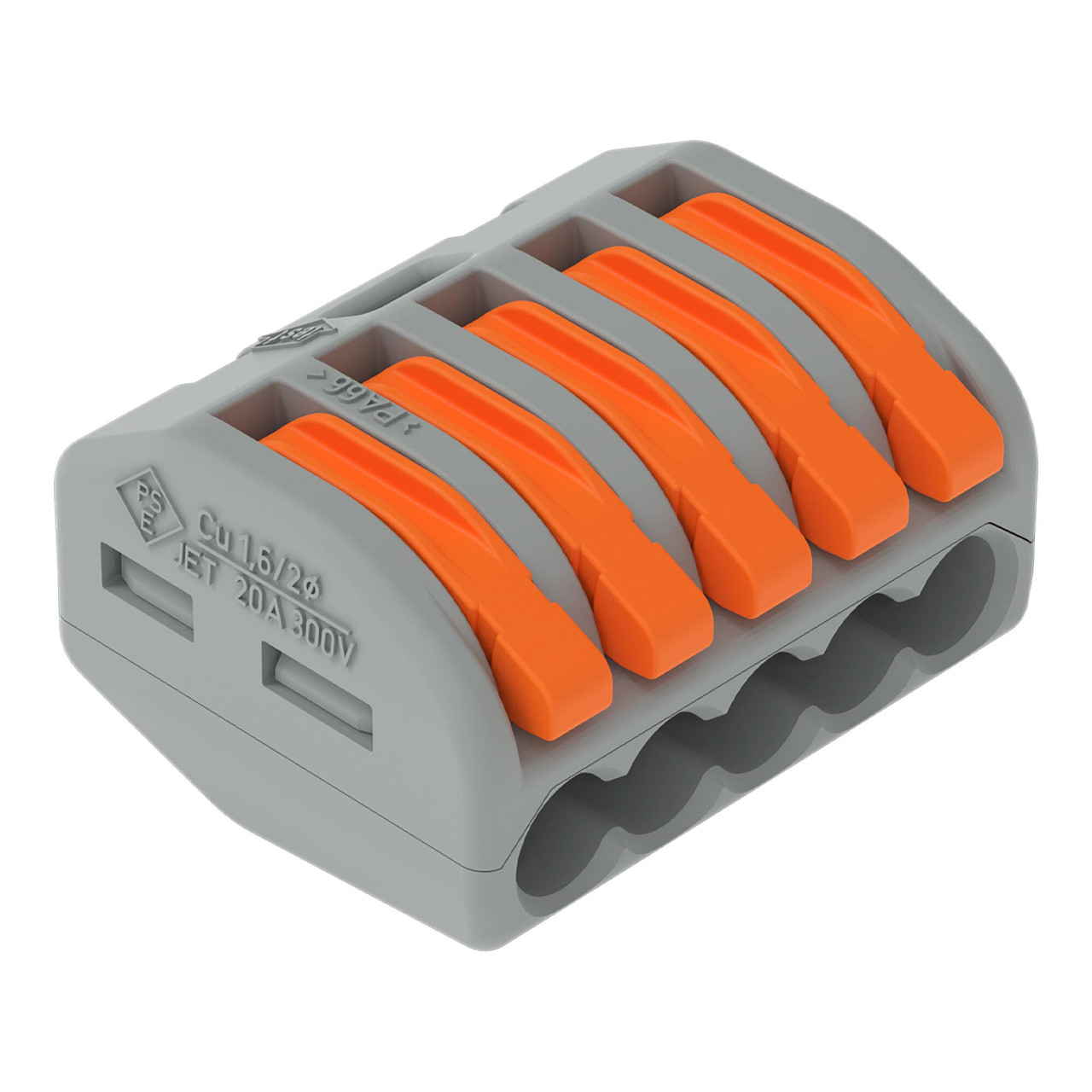 Wago 222-415 - 5 Port - 12 AWG Max. - Lever Type Splicing Wire Connector -  40 Pack | CityLightsUSA.com