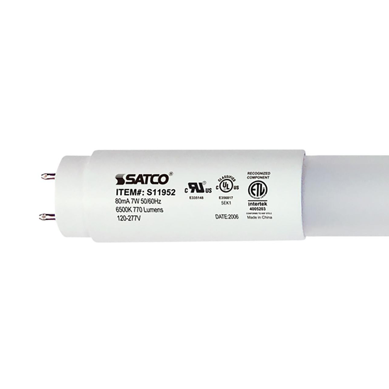 Canberra Foster auktion SATCO S11952 18 in. Type B Retrofit LED T8 Tube 6500K | CityLightsUSA