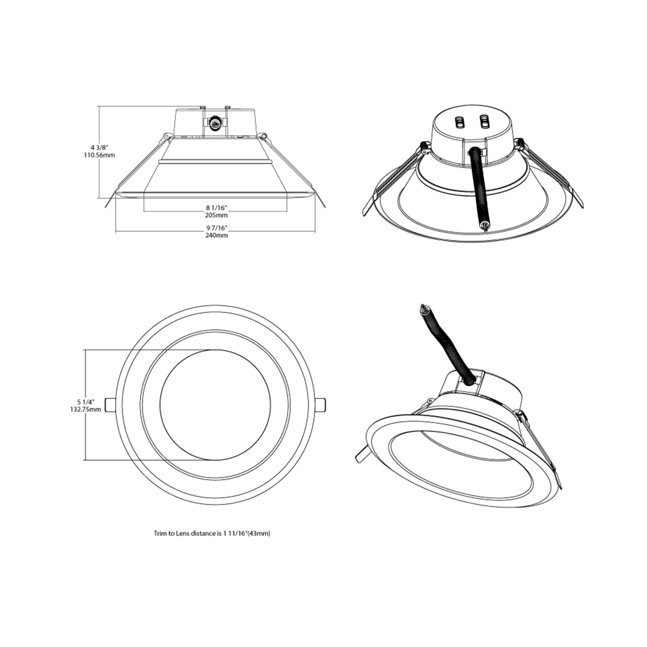 RAB - 8 in. Commercial Can Retrofit - 120-277 Volt