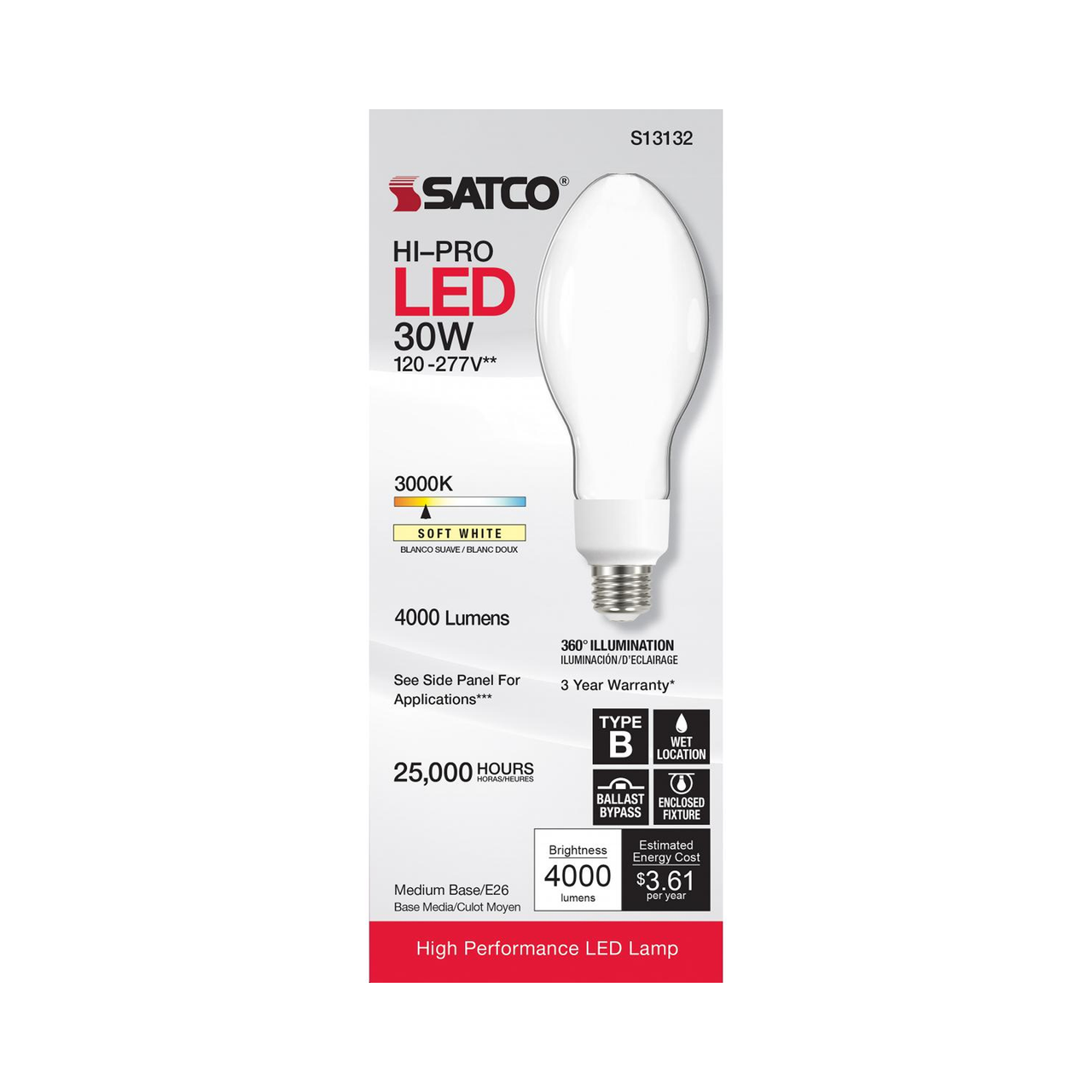 lodret mandskab Stige High Lumen LED Filament Bulb - 125W Equal - Medium Base - Satco S13132 |  CityLightsUSA.com