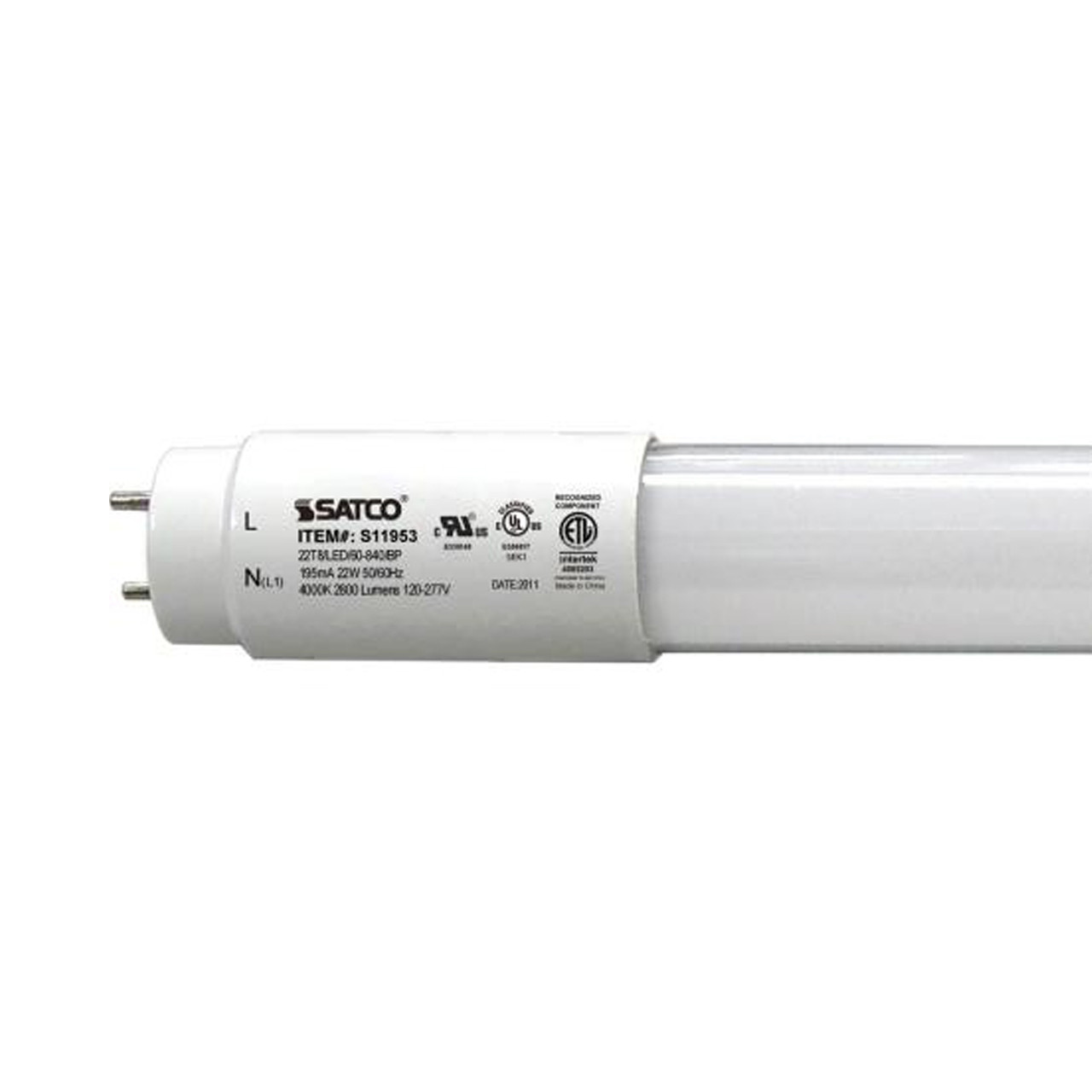 5 ft. - 22 Watt - LED T8 Tube - 2800 Lumens