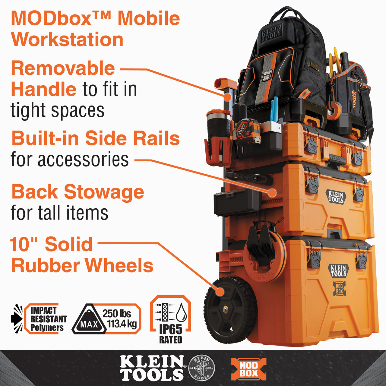 Klein Tools 54804MB - Modbox Small Toolbox - 75 lb Capacity