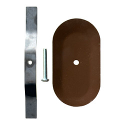 Oval Hand Hole Cover | 3 inch X 5 inch - Paint Bronze - Steel - Stamped Form
