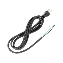 Satco 90-2208 | 6' Cord Set No. 18-3 SJT - 3-Prong Plug - Black
