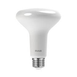 RAB LED BR30 Lamp - 10 Watt - 4000K | Replaces 65 Watt Incandescent - 90+ CRI - 750 Lumens - 120 Volt - BR30-10-940-DIM