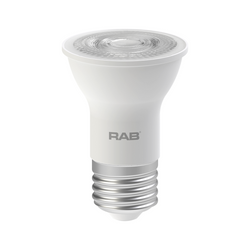 RAB PAR16 - 6.5W - 500 Lumens - 120V - 5000K | Replaces 50W Halogen - Medium Base - 40° Beam - Dimmable to 20% - 80 CRI - LED Reflector Lamp