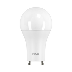 RAB LED A19 Lamp - 15.5 Watt - 2700K - 120 Volt | Replaces 100 Watt Incandescent - 1,600 Lumens - Dimmable - Twist Lock Base - A19-16-GU24-827-DIM