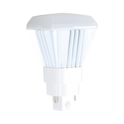 Keystone Vertical PL - 8W - 4000K - G24 - 2-Pin Base | Replaces 26W, 32W or 42W - 950 Lumens - Ballast Bypass - LED Plug-In Lamp