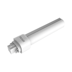 RAB Horizontal PL - 9W - 3500K - G24 - 4-Pin Base | Replaces 26W, 32W or 42W - 950 Lumens - Ballast Compatible - LED Plug-In Lamp