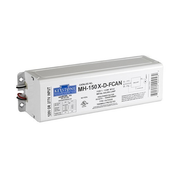 Keystone MH-150X-D-FCAN - 150W Metal Halide | 120/277V - ANSI M102 - FCAN - Metal Halide Ballast