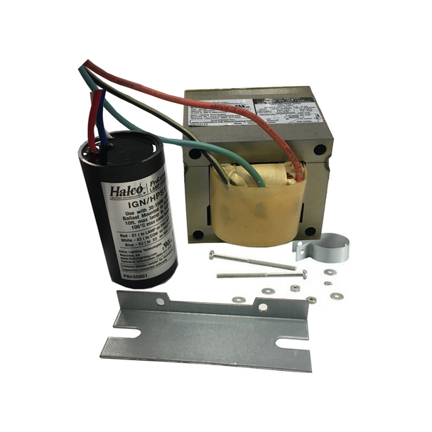 Halco 55114 - 150 Watt - High Pressure Sodium Ballast | ANSI S55 - 120 Volt - Single Tap - Includes Capacitor and Bracket Kit