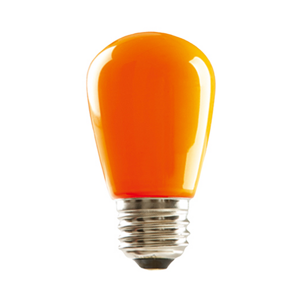 Halco LED Sign Light - S14 - 1.4 Watt | 11W Equal - Orange - Medium Base - LED Decorative Lamp