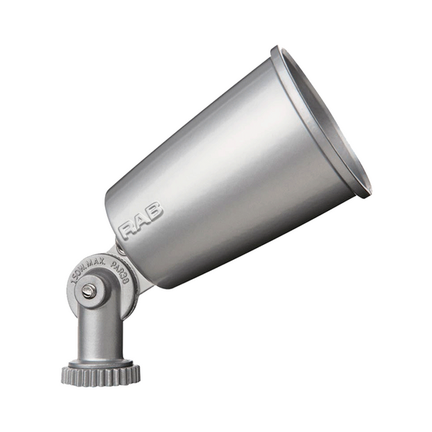 RAB R90S - Silver | PAR38 Lamp Holder - 150 Watt Max. - 1/2" NPS Threated Arm