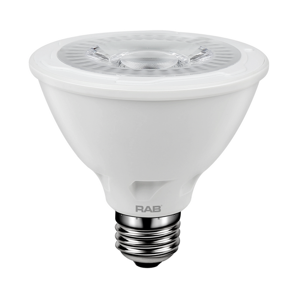 RAB LED PAR30 Short Neck - 11 Watt - 5000K | Replaces 75 Watt Halogen - 90+ CRI - 900 Lumens - 40° Beam - PAR30S-11-950-40D-DIM