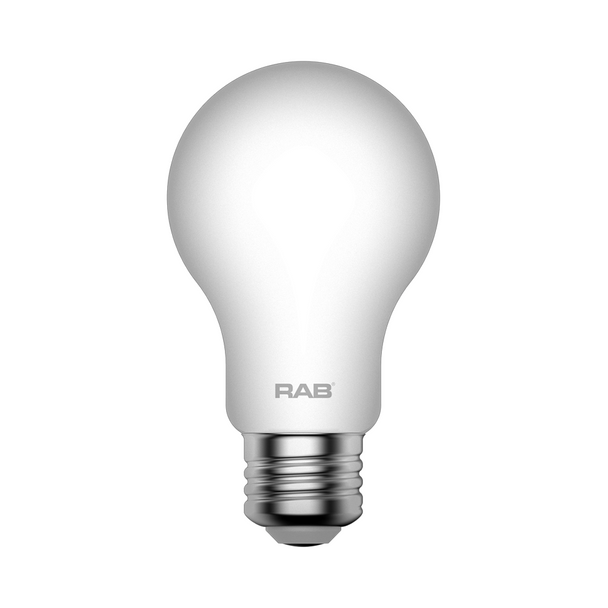 RAB A19 - 5W - Replaces 40W Incandescent | 120V - 5000K - 450 Lumens - Dimmable - LED A-Shape Light Bulb