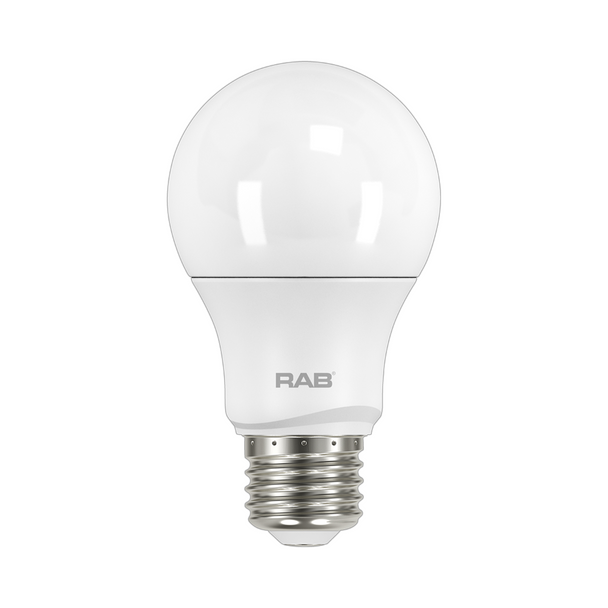 RAB LED A19 Lamp - 5 Watt - 4000K - 120 Volt | Replaces 40 Watt Incandescent - 480 Lumens - Dimmable - Medium Base - A19-5-E26-840-DIM