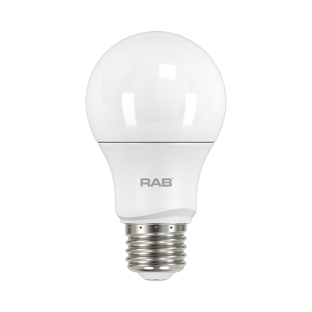 RAB LED A19 Lamp - 10 Watt - 5000K - 120 Volt | Replaces 60 Watt Incandescent - 840 Lumens - Dimmable - Medium Base - A19-10-E26-850-DIM