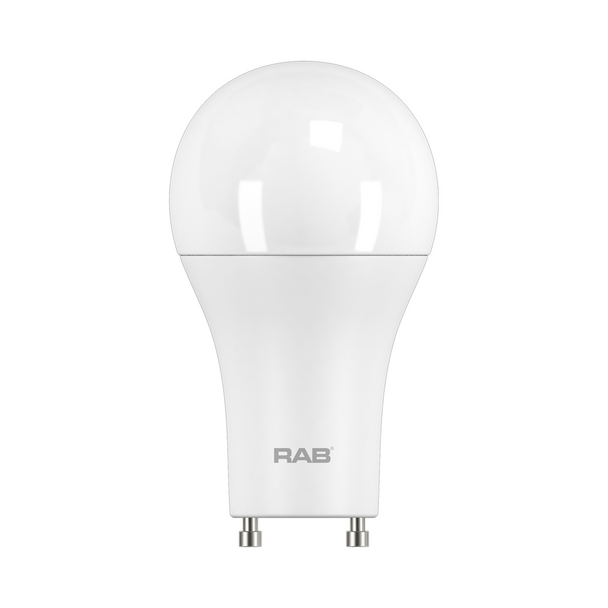 RAB LED A19 Lamp - 9 Watt - 5000K - 120 Volt | Replaces 60 Watt Incandescent - 840 Lumens - Dimmable - Twist Lock Base - A19-9-GU24-850-DIM