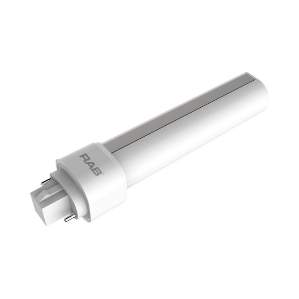 RAB Horizontal PL - 9W - 4000K - G24 - 2-Pin Base | Replaces 26W, 32W or 42W - 1000 Lumens - Ballast Bypass - LED Plug-In Lamp