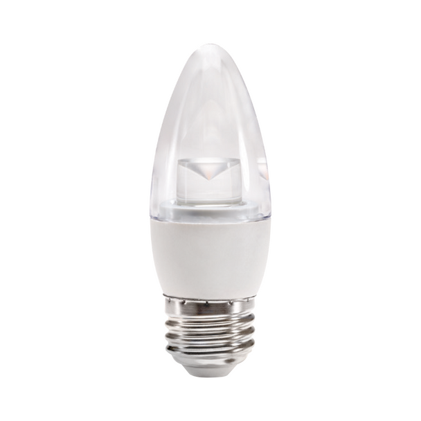 LED Chandelier - Torpedo - 4.5 Watt - 300 Lumens | 40W Equal - 2700K - Clear - Medium Base - LED Decorative Lamp