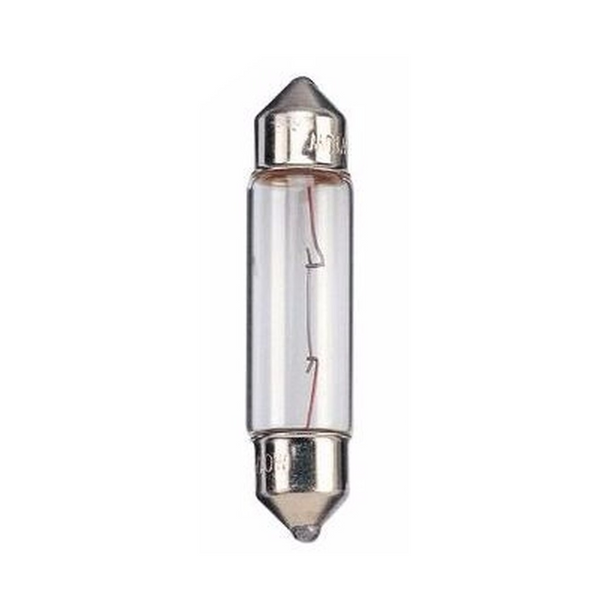 215-2X Clear Miniature Xenon Light | 24 Volt - 5 Watt - T3.25 Bulb - Festoon Base - Pack of 10