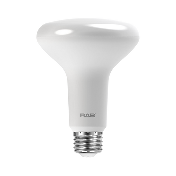 RAB LED BR30 Lamp - 7.5 Watt - 2700K | Replaces 65 Watt Incandescent - 80+ CRI - 650 Lumens - 120 Volt - BR30-7.5-827-DIM