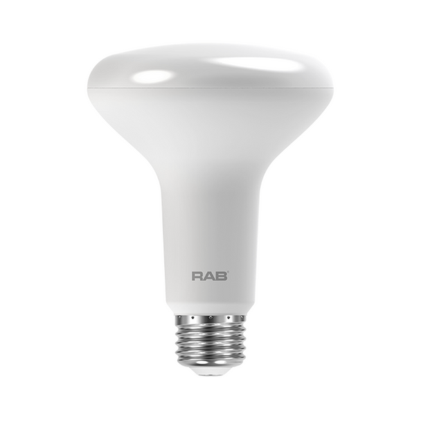 RAB LED BR30 Lamp - 7.5 Watt - 5000K | Replaces 65 Watt Incandescent - 80+ CRI - 650 Lumens - 120 Volt - BR30-7.5-850-DIM