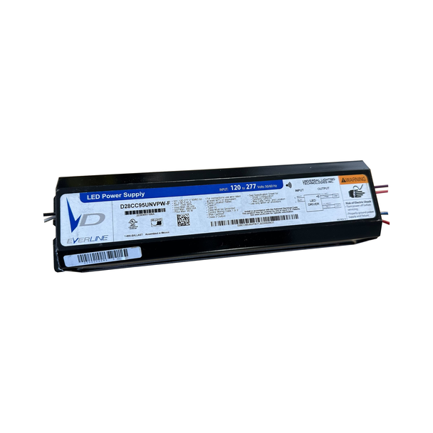 Universal Programmable LED Driver Dimmable Constant Current | 100-2800mA Output - 16-56VDC Output - 120-277VAC Input - 95 Watt Max. Output - D28CC95UNVPW-F