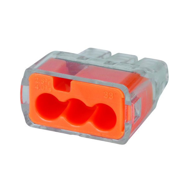 IDEAL In-Sure® Push-In Wire Connectors | Solid #20- #12 Stranded #16- #12 Orange 30-1033