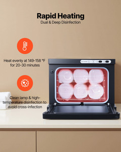 Hot Towel Warmer, 1.76 gal Small Towel Warmer Cabinet with Clip & Stainless Steel Rack, Holds up 12 E415-MJXDJEKDJRK8F3LQR001V1
