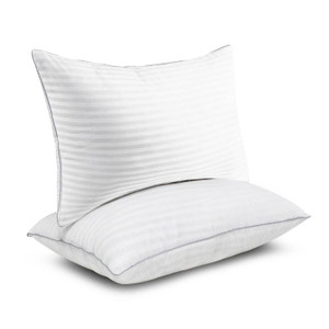 Set of 2 Machine Washable Down Alternative Bed Pillow with Cotton Cover - Queen Q280-SDAMPST259346851