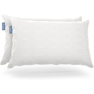 Set of 2 Queen Shredded Memory Foam Pillows with Luxury Bamboo Breathable Cover Q280-QPTCHLMFP989513627