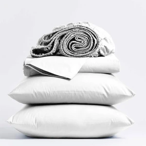 Full size White 100-Percent Certified Organic Cotton Sheet Set Q280-WHFLCS56914574