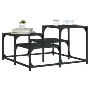  Coffee Table Black 26.8"x26.8"x15.7" Engineered Wood A949-837747
