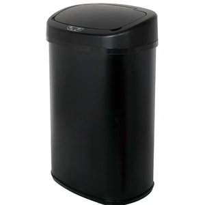 Black 13-Gallon Kitchen Trash Can with Touch Free Motion Sensor Lid Q280-BTC428397415