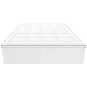Mattress Topper, Queen Size, 4 in Thickness, Memory Foam, Fiber Fill, Detachable & Washable, Ergono E415-DHYCDZ6080INC2P47V0