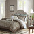 King 12 Piece Cotton Polyester Comforter Set Blue Paisley Q280-KIBL1987
