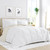 King/Cal King 3-Piece Microfiber Reversible Comforter Set in White and Cream Q280-WHKI8999