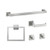 Brushed Nickel Bathroom Hardware Set, 5 Pieces Bathroom Accessories Set, Stainless Steel 24 inch To E415-DGMJGTZ24INC3TPQP001V0