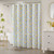 72"W x 72"H 100-Percent Cotton Yellow Blue Floral Print Shower Curtain Q280-CTHD10598