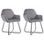 Dining Chairs 2 pcs Gray Velvet A949-249804