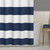 72 x 70 inch Polyester Navy Blue White Nautical Ocean Striped Shower Curtain Q280-NWSC1982