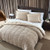 Full/Queen Plush Sherpa Reversible Micro Suede Comforter Set in Beige Q280-BEFQ1099