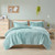Full/Queen Soft Sherpa Faux Fur 3-Piece Comforter Set in Light Teal Blue Q280-AQFSHC79254631